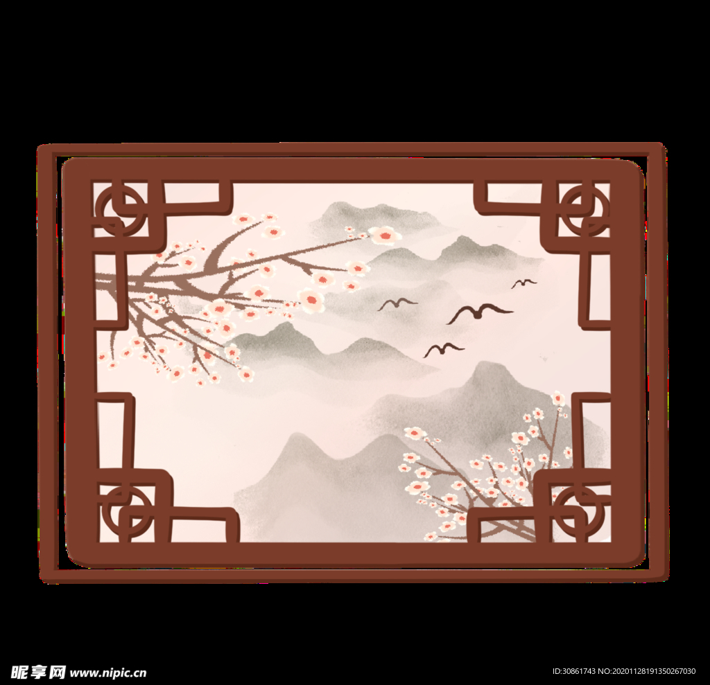 中式窗格
