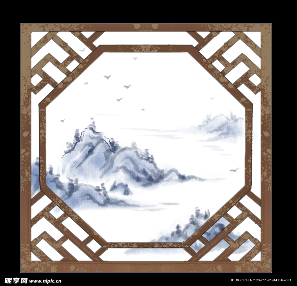 中式窗格