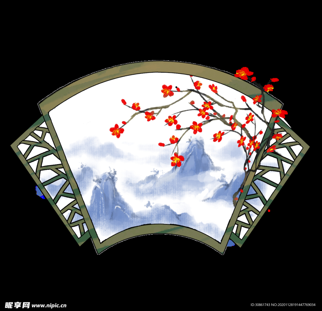 中式窗格