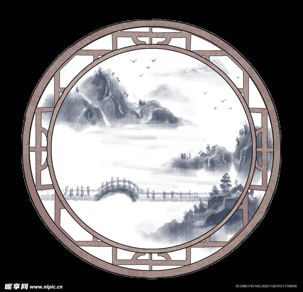 中式窗格