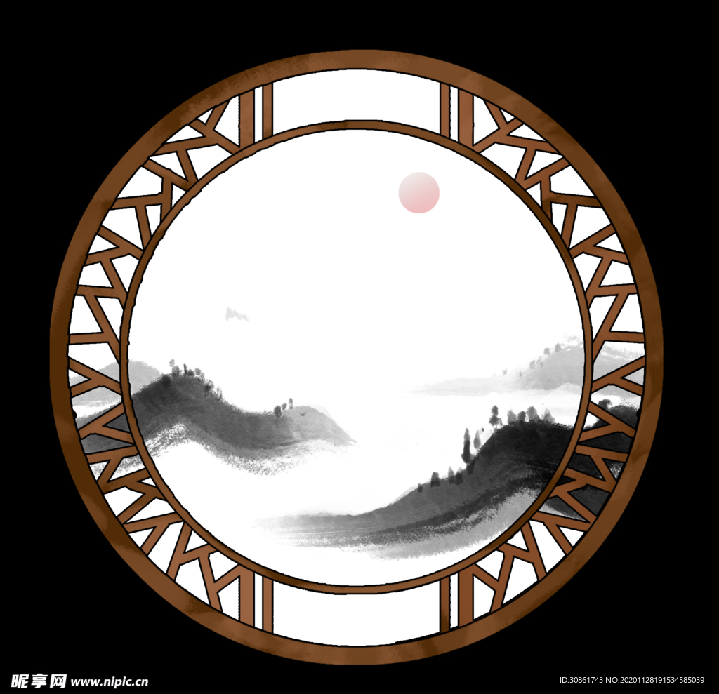中式窗格