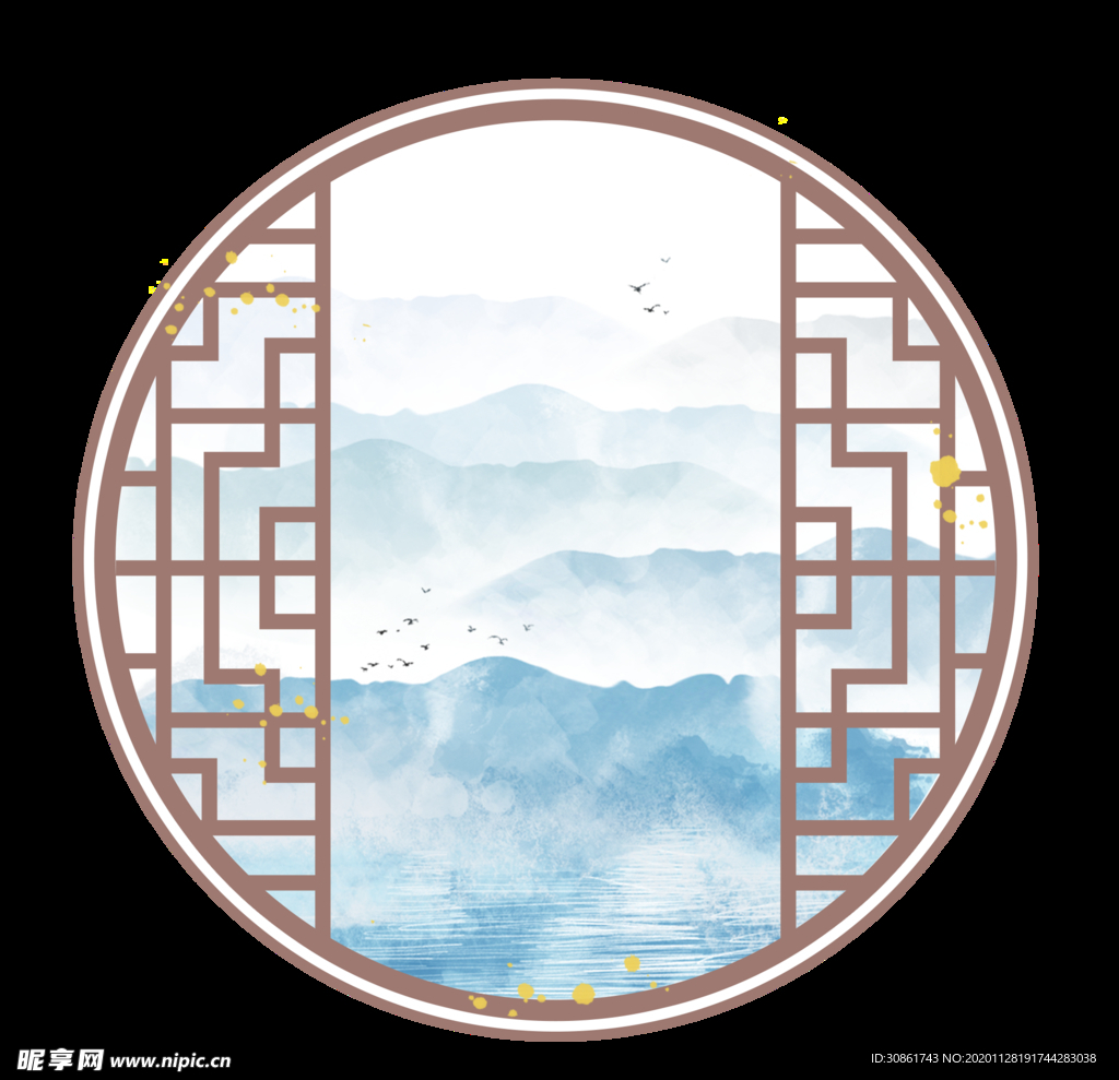 中式窗格