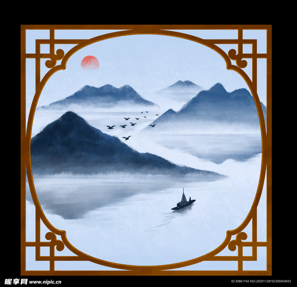 中式窗格