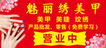 美甲纹绣海报