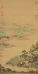明 仇英 莲溪鱼隐图轴