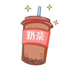 卡通奶茶