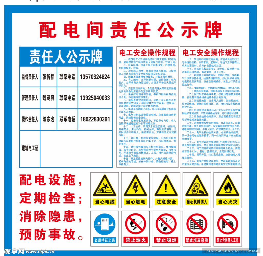 配电房责任公示牌