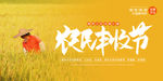 农民丰收节背景展板