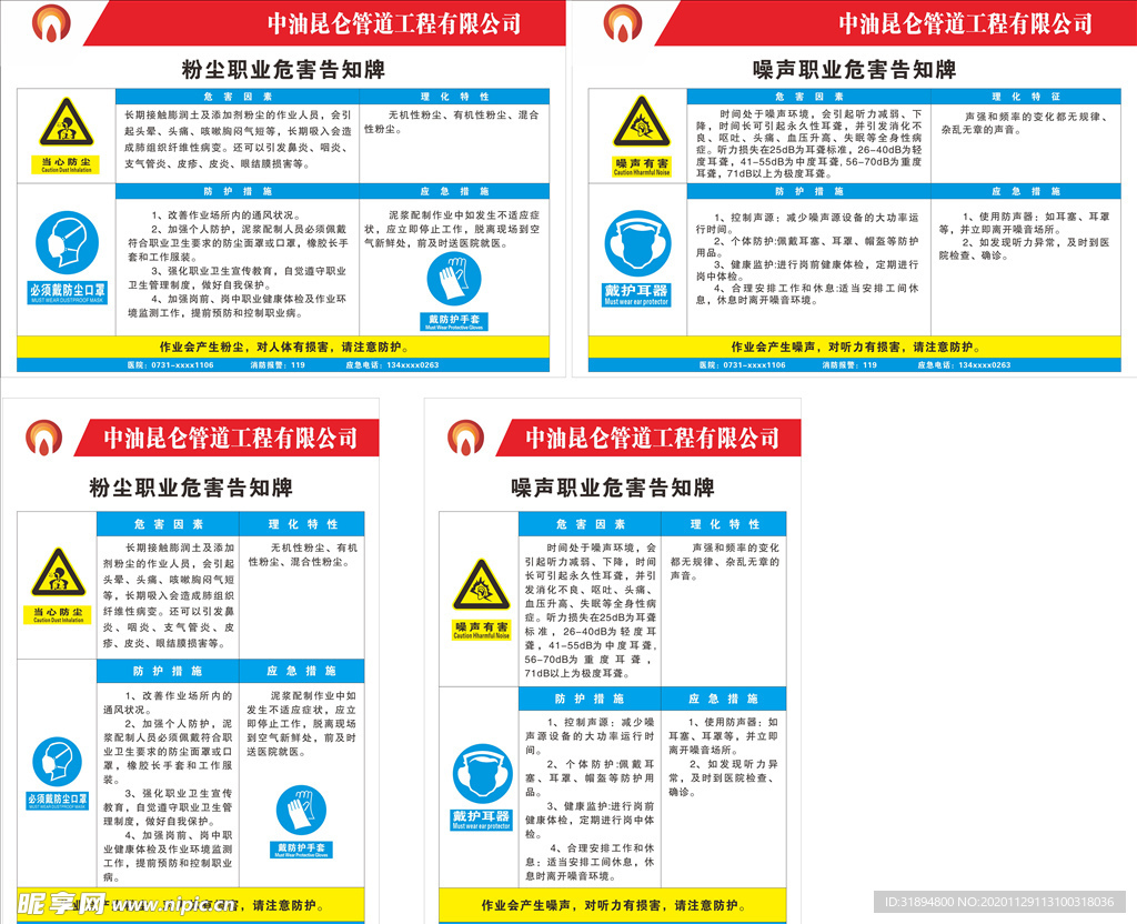 职业危害告知牌