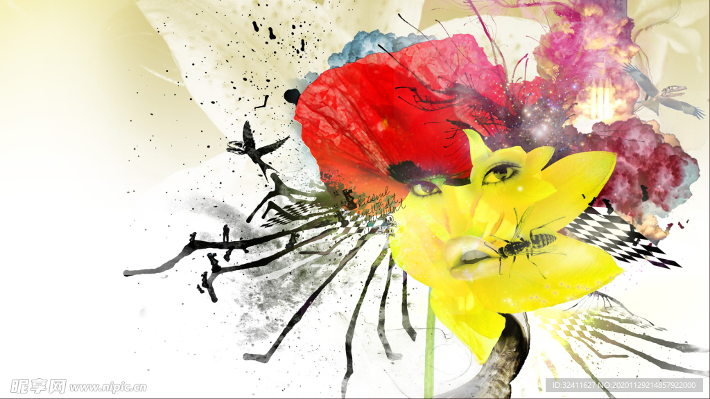 花壁纸