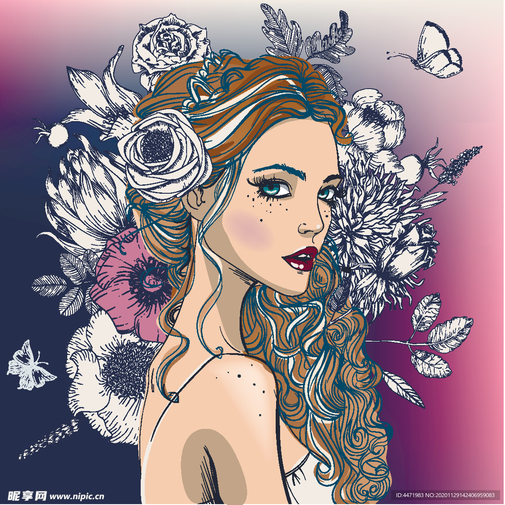 时尚美女插画