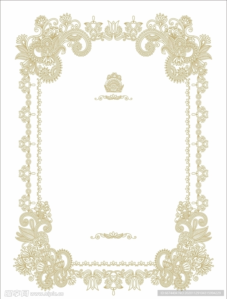欧式复杂画框 花纹 边框 聘书