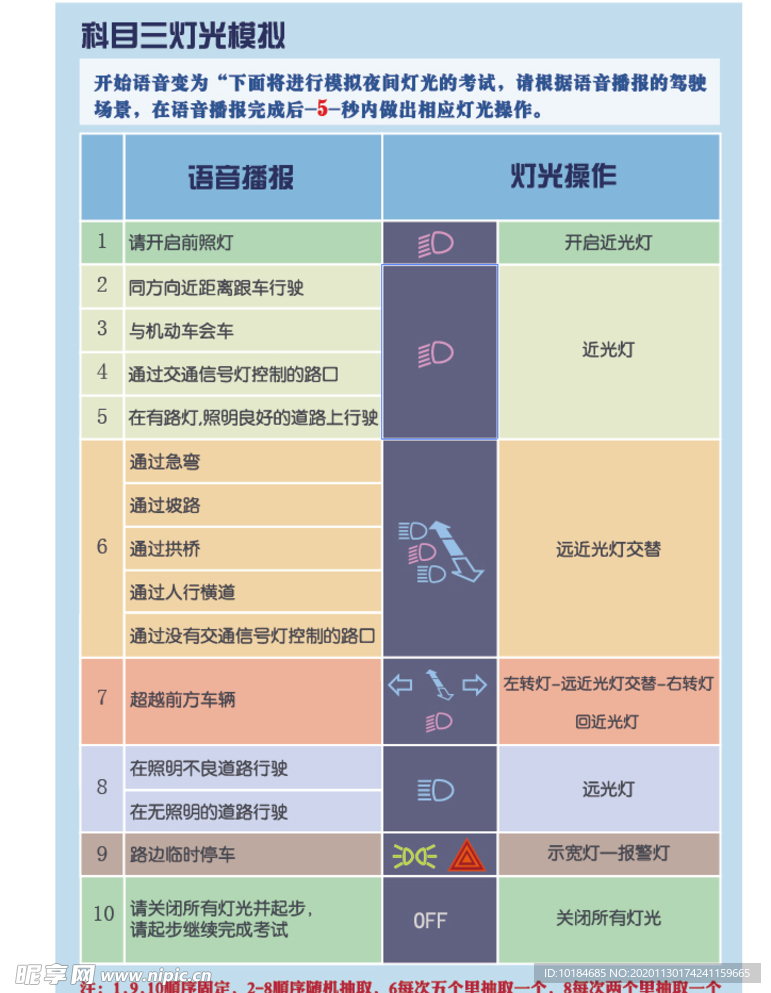 科目三灯光模拟