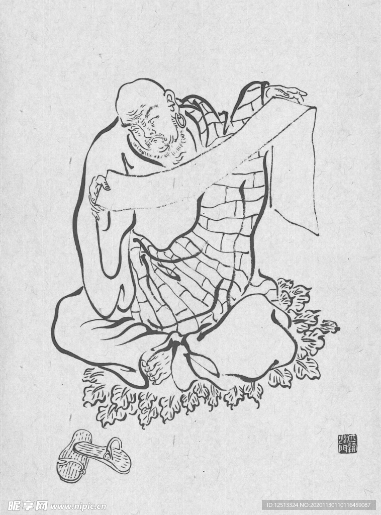 弘一法师罗汉图