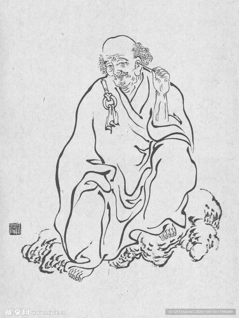弘一法师罗汉图