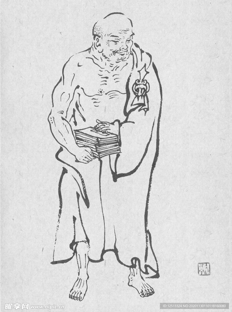 弘一法师罗汉图
