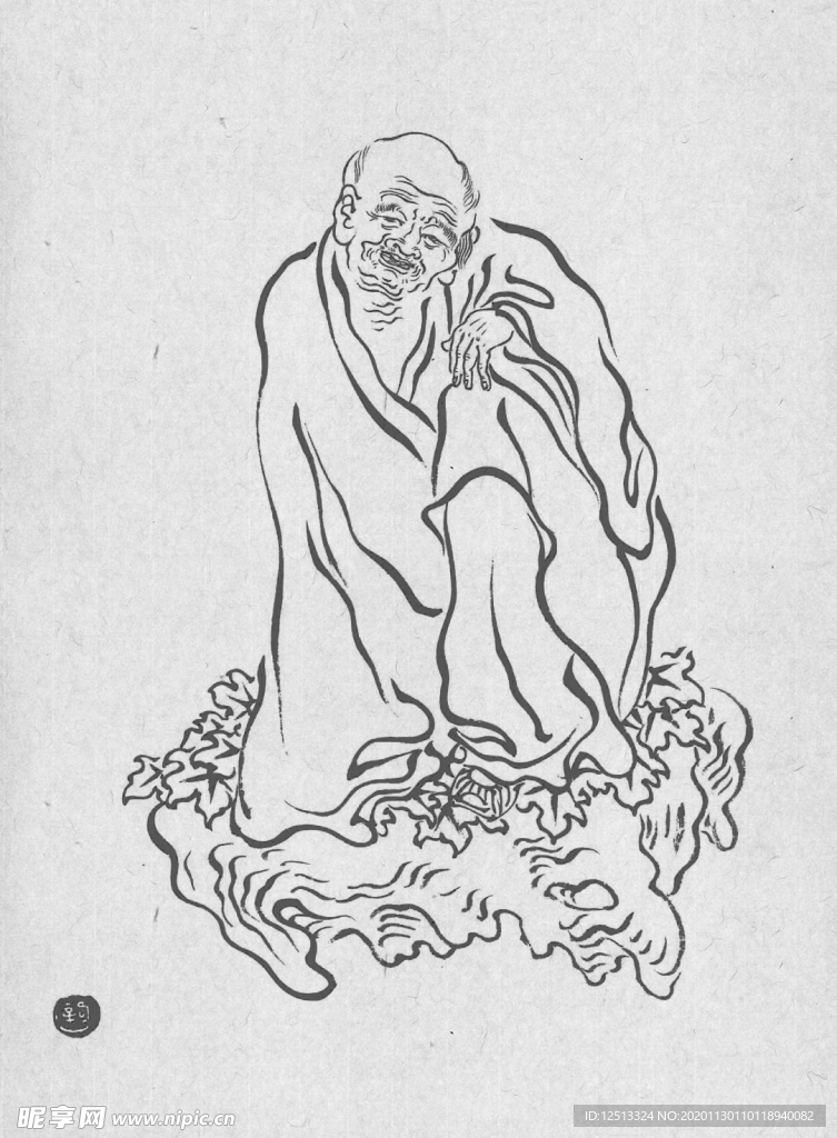 弘一法师罗汉图