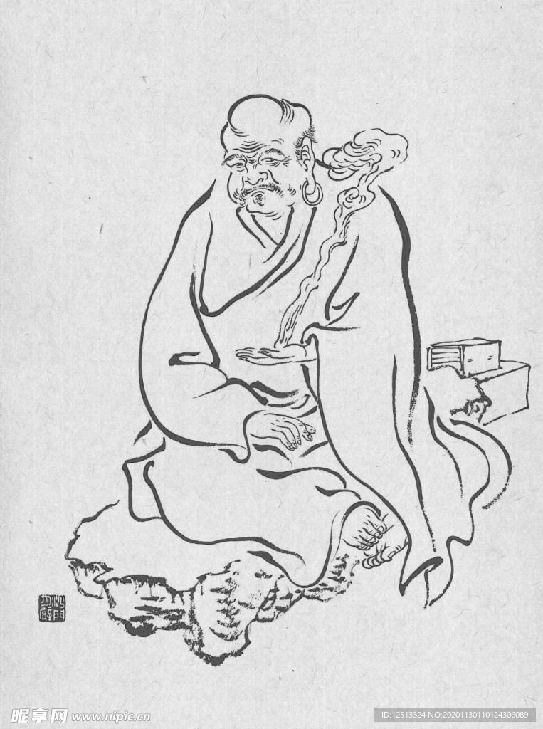 弘一法师罗汉图