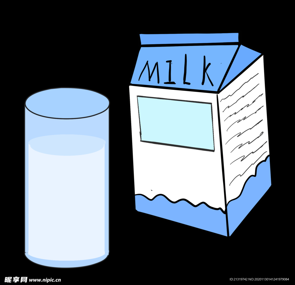 牛奶插画
