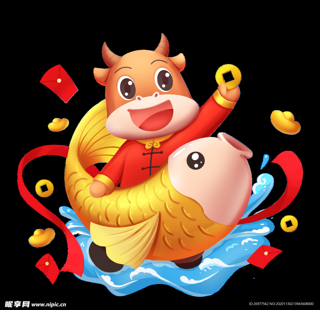 卡通牛