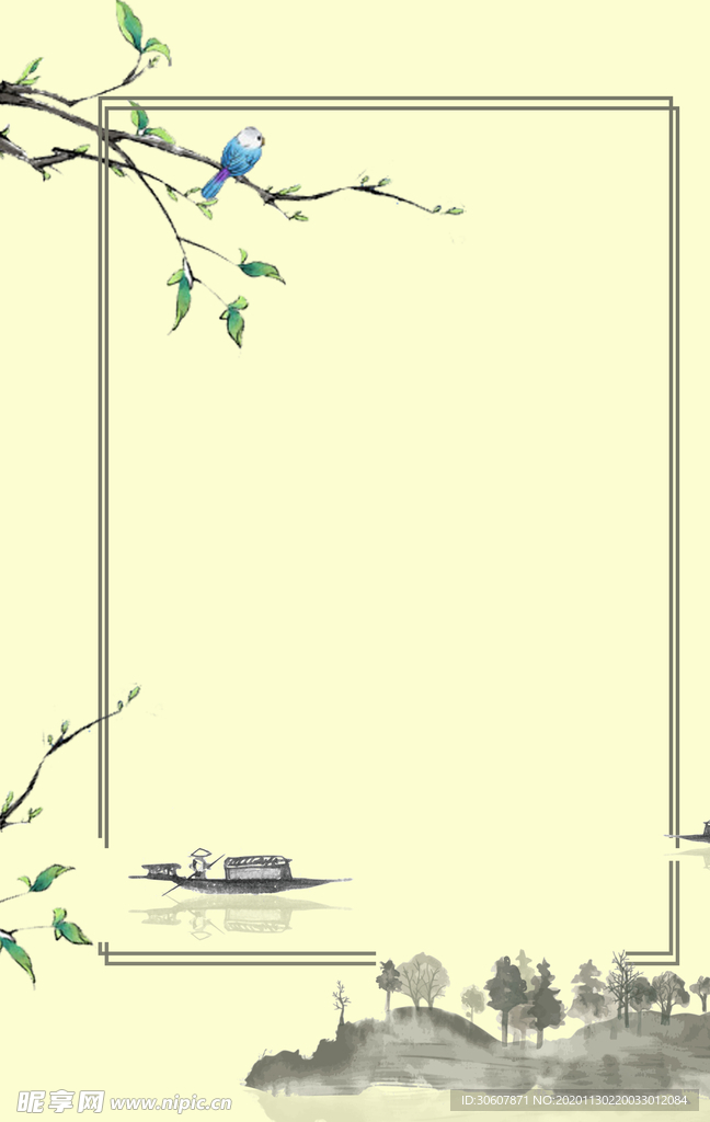 工笔画背景