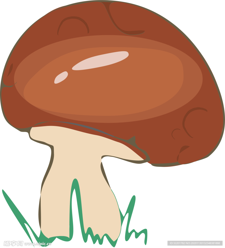 可爱的小蘑菇  插画