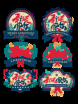 复古唯美小清新圣诞快乐艺术字