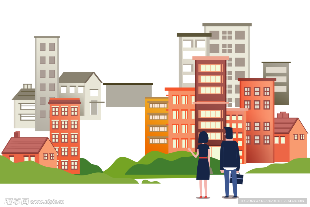 城市建筑剪影