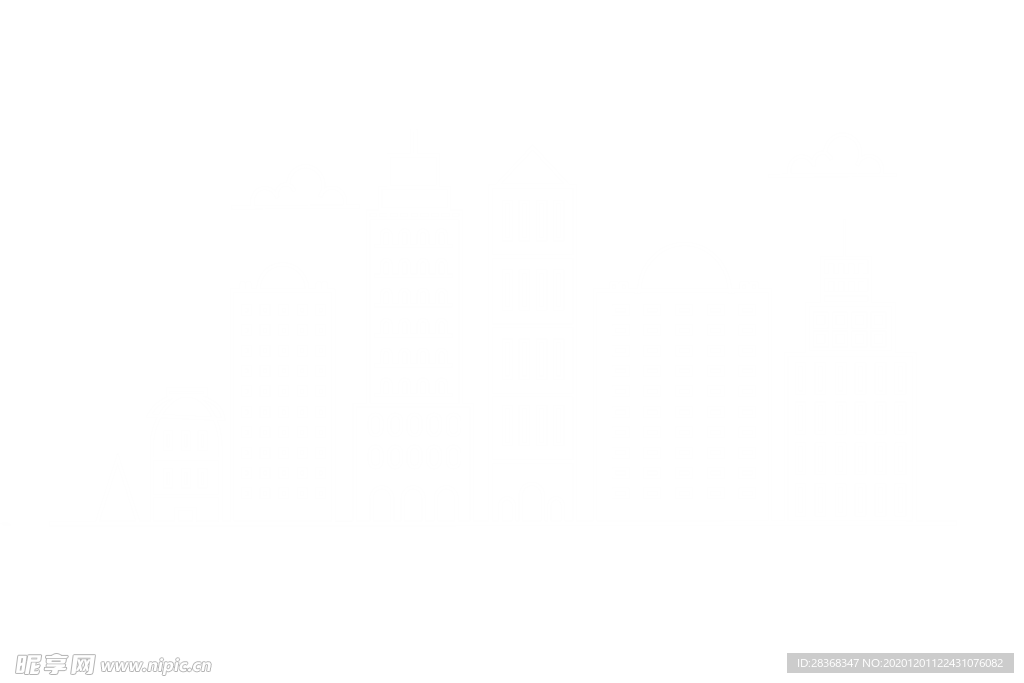 城市建筑剪影