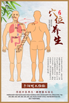 穴位养生中医复古宣传海报素材