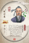 中医文化人物复古宣传海报素材