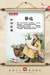 华佗人物中医传统复古海报素材