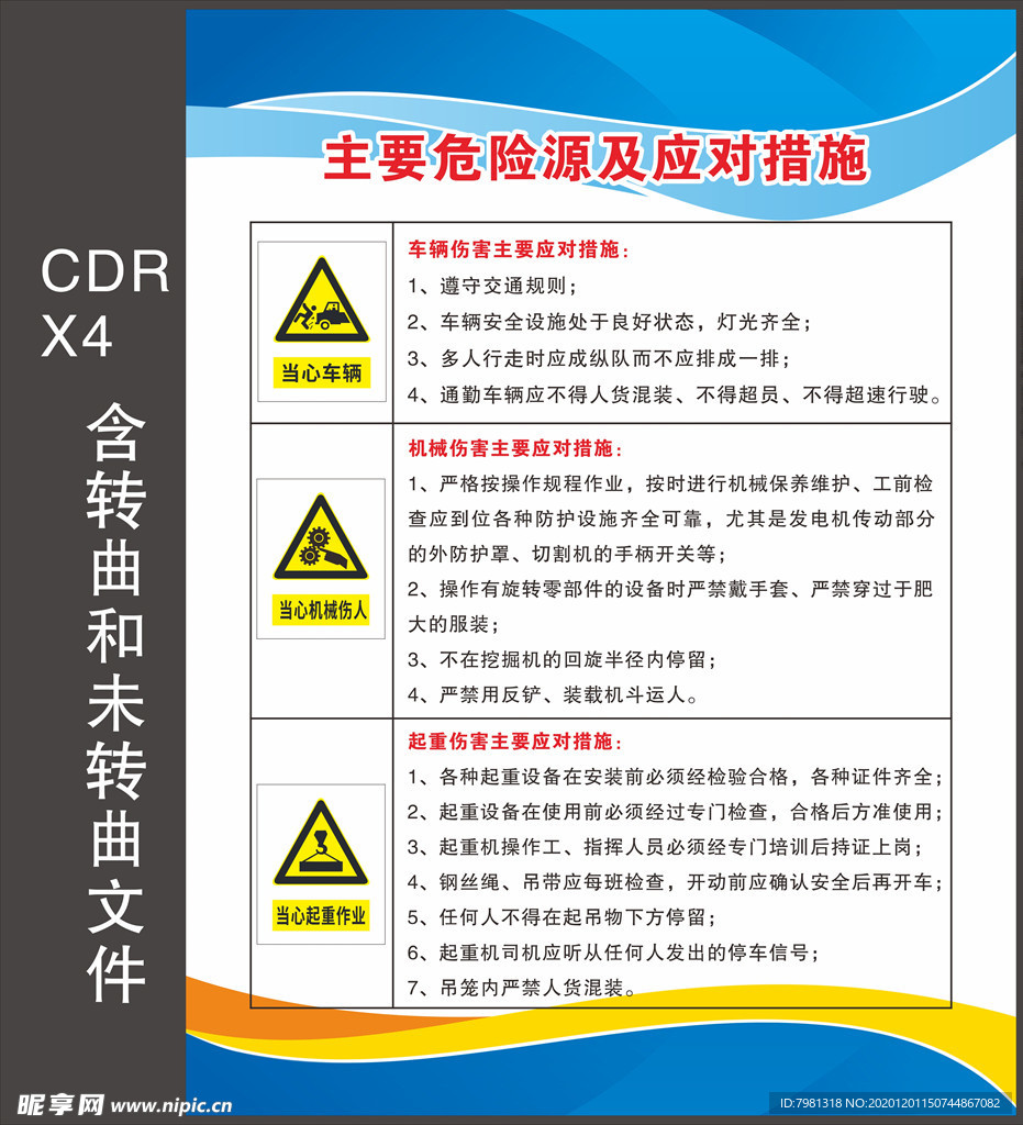 主要危险源及应对措施