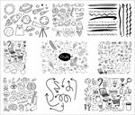 手绘线描素材