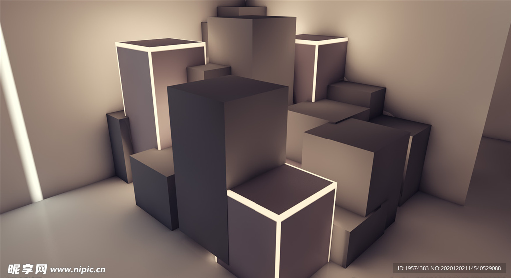 c4d盒子密室房间动画工程