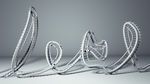 C4D 模型 过山车类型字体