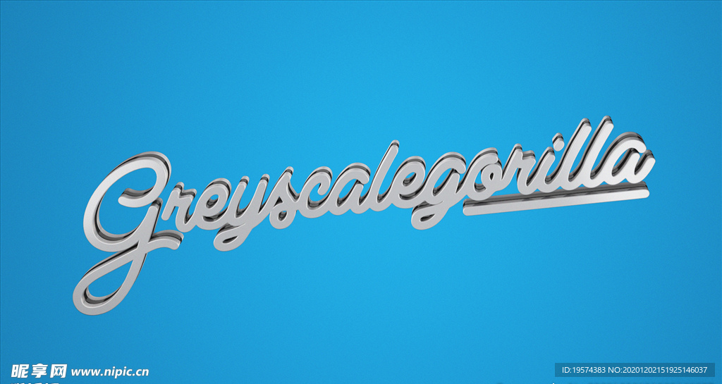 C4D 模型 徽标字体