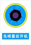 先喷雾后开机
