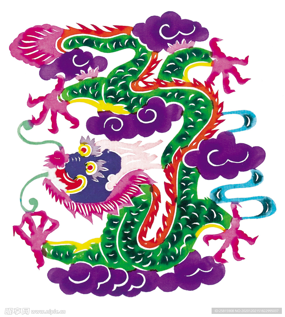 水彩动物剪纸