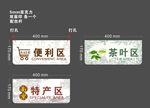 超市区域吊牌