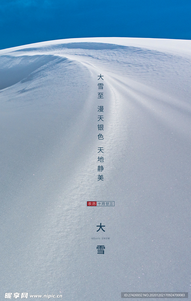 大雪节气二十四节气海报