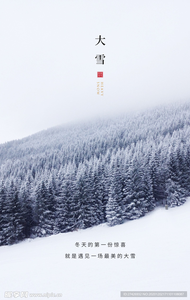 大雪节气二十四节气海报