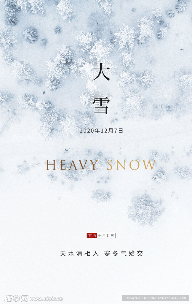大雪节气二十四节气海报