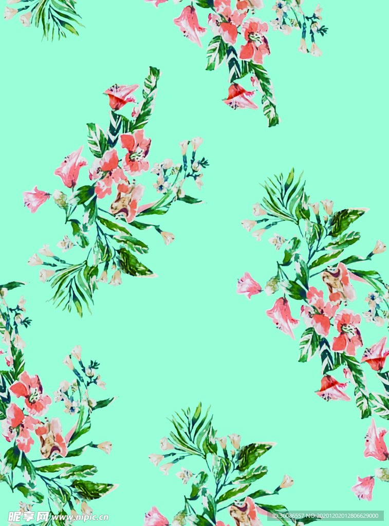 小碎花 数码印花 大牌印花