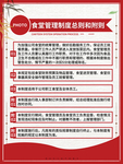 简约食堂制度操作流程系列海报