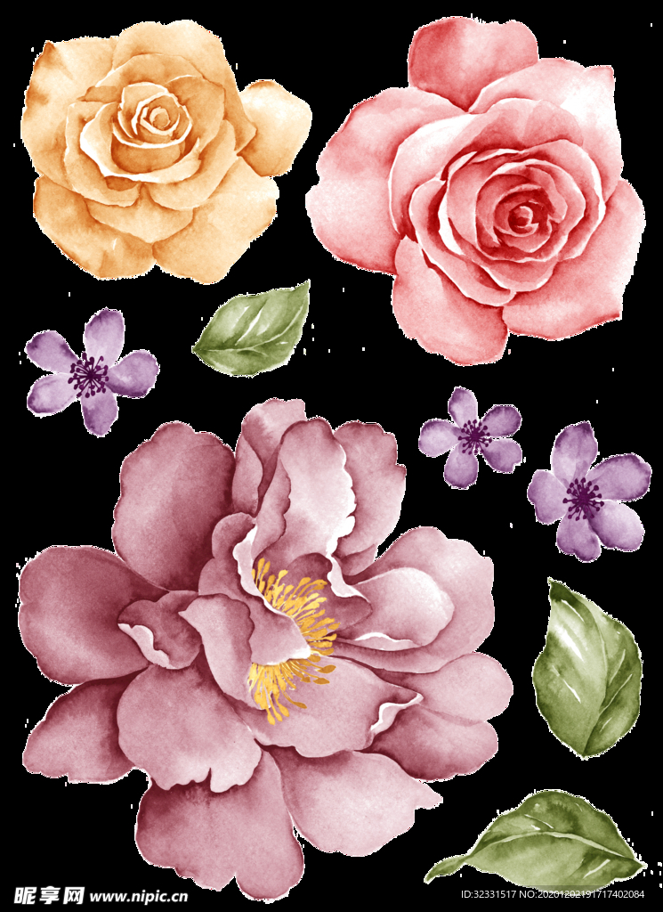 手绘花