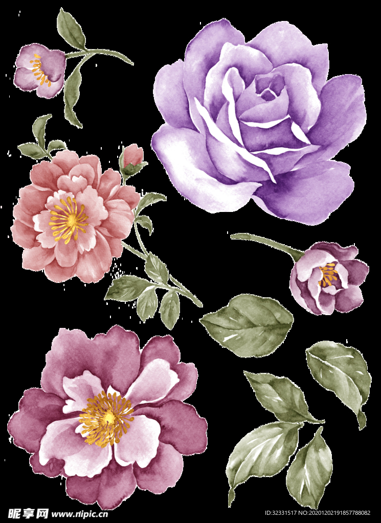 手绘花