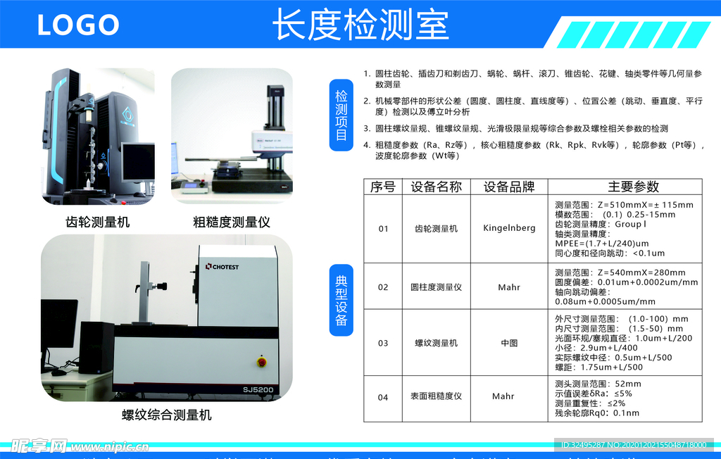 长度检测室科室展板