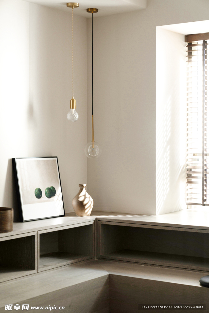 新中式卧榻局部