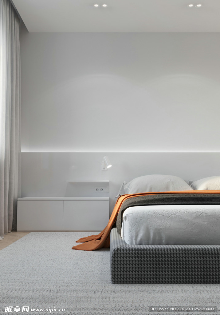 现代卧室局部
